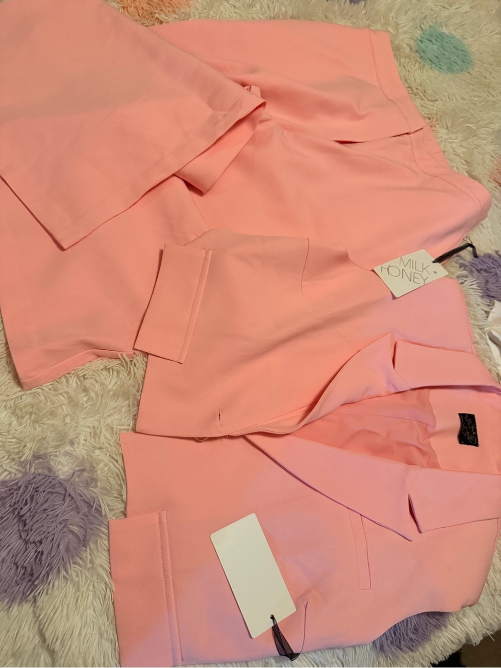 Pink Women's Blazer and pants Set